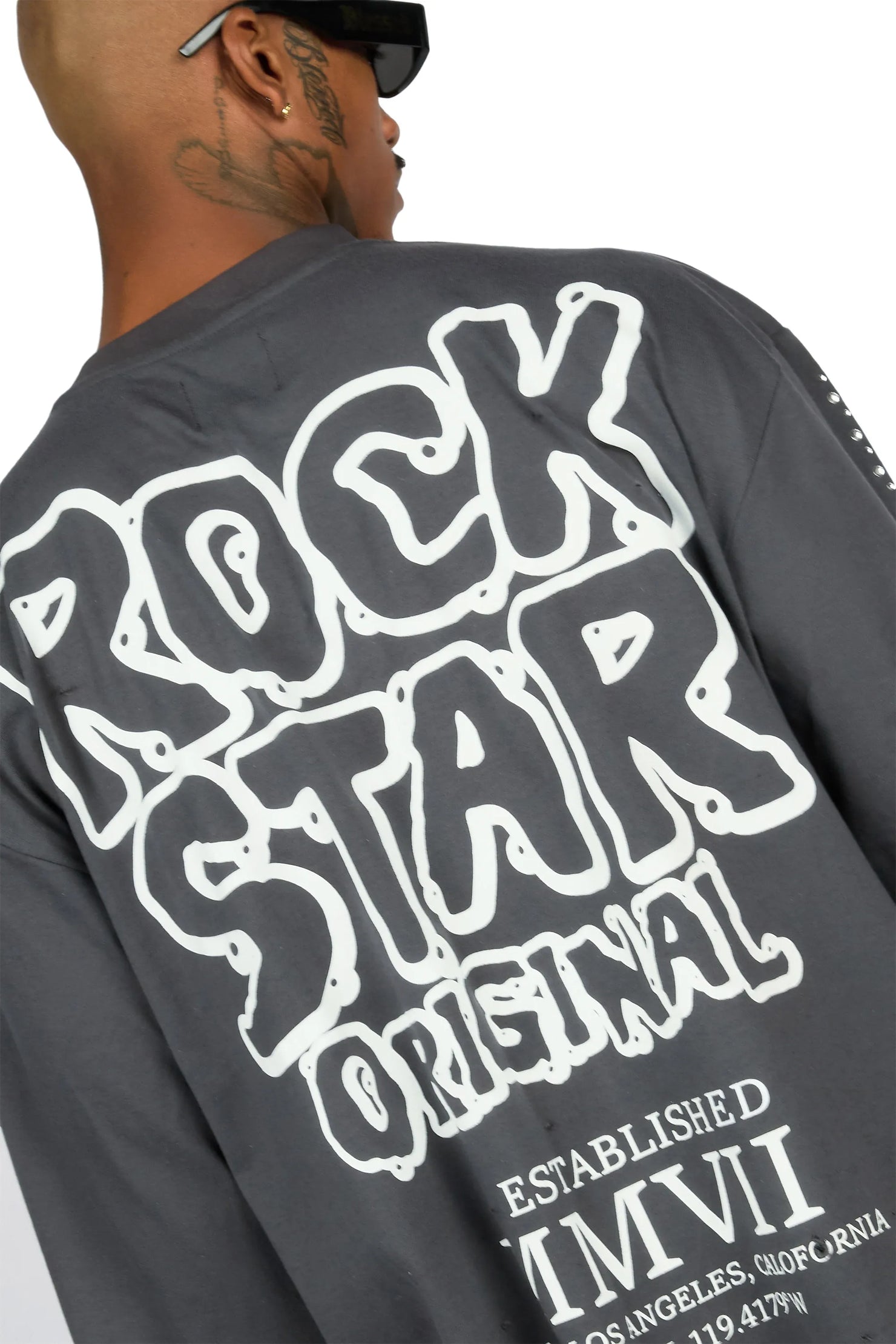Marc Charcoal Rhinestone T-Shirt Short Set