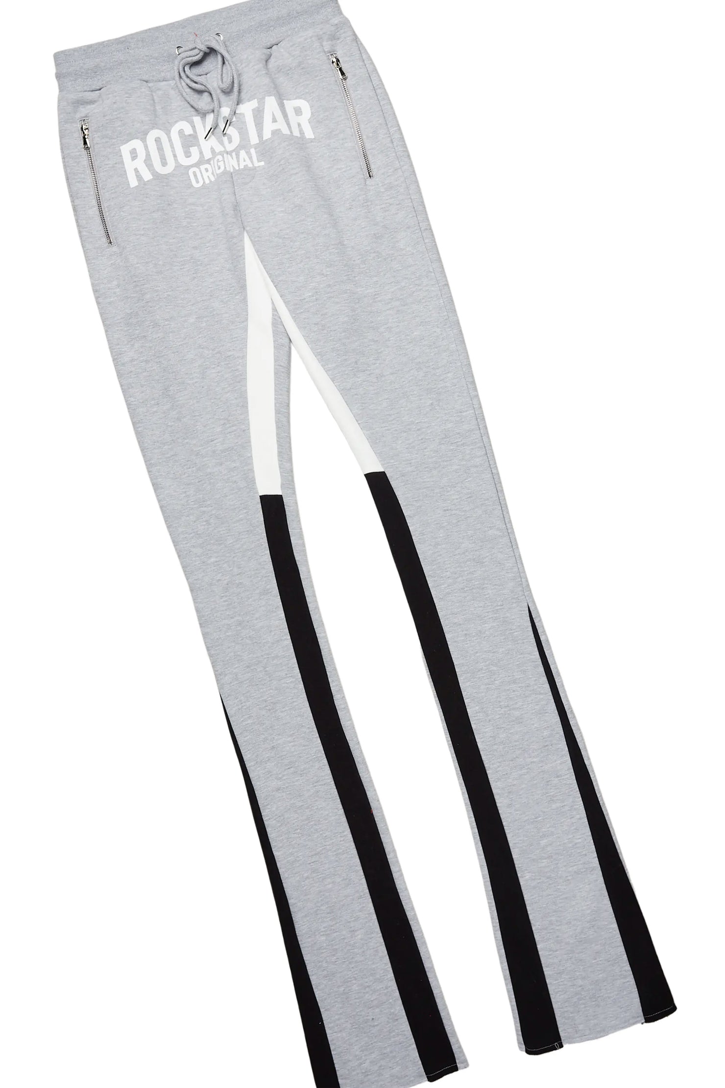 Sana Heather Grey T-Shirt/Stacked Track Pant Set