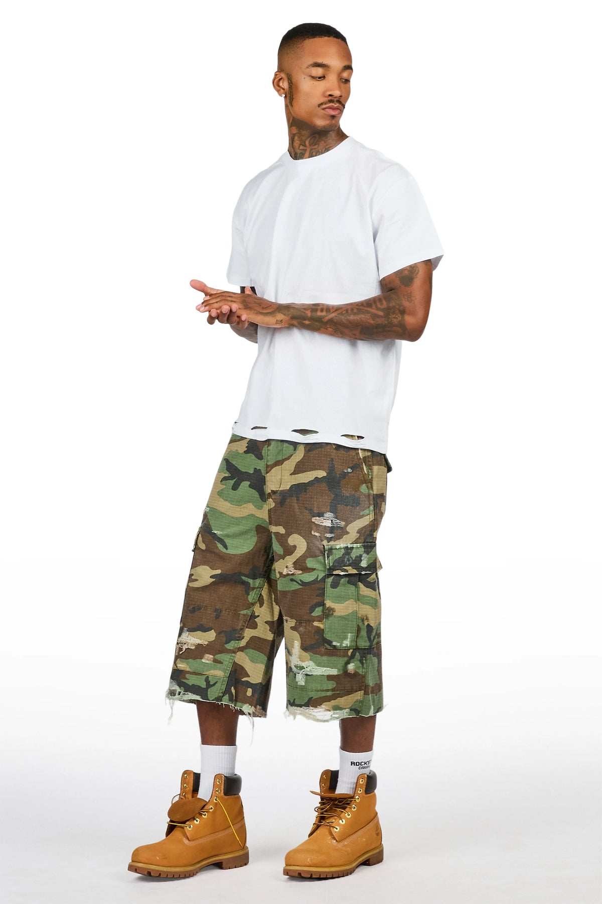 Bronsen Camo Cargo Jort