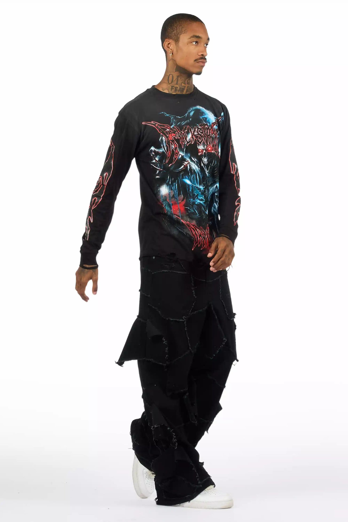 Jacomus Jet Black Baggy Fit Jean