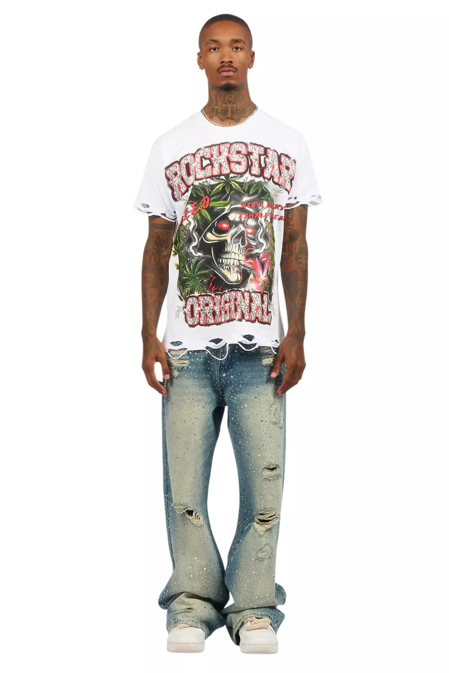 Hyzon White Oversized Graphic T-Shirt