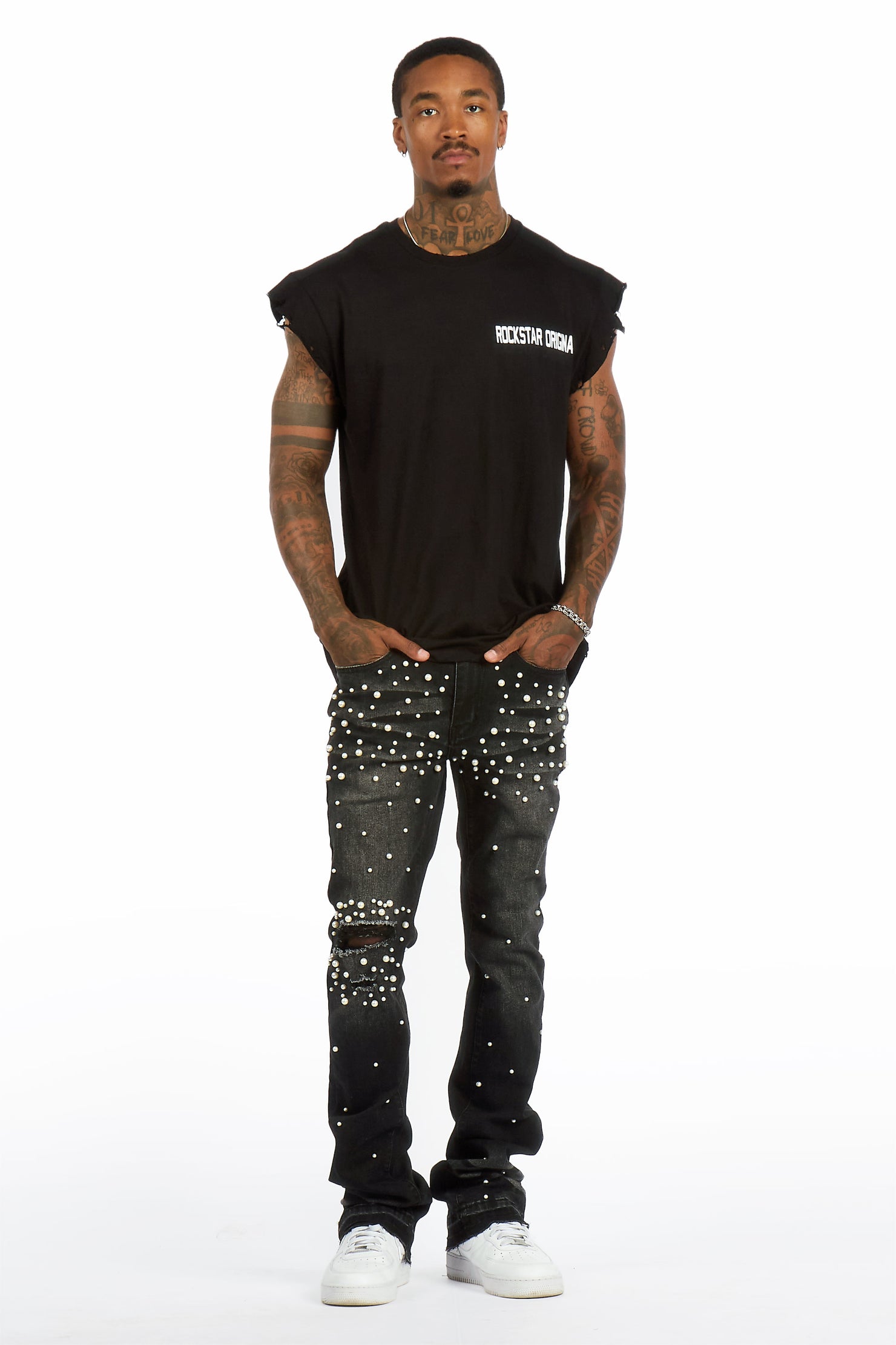 Lennux Black Pearl Stacked Fit Jean