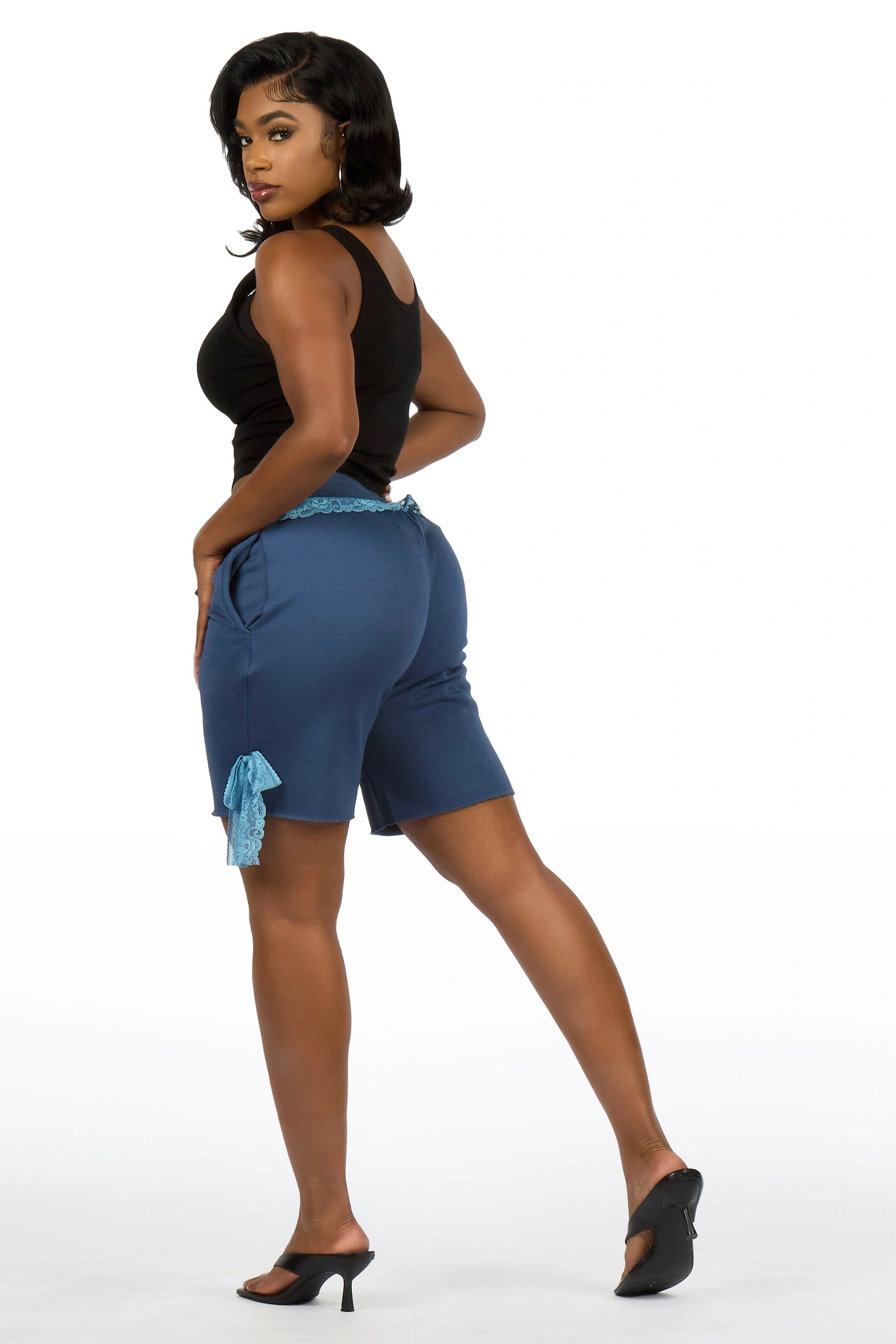 Lala Blue Baggy Short