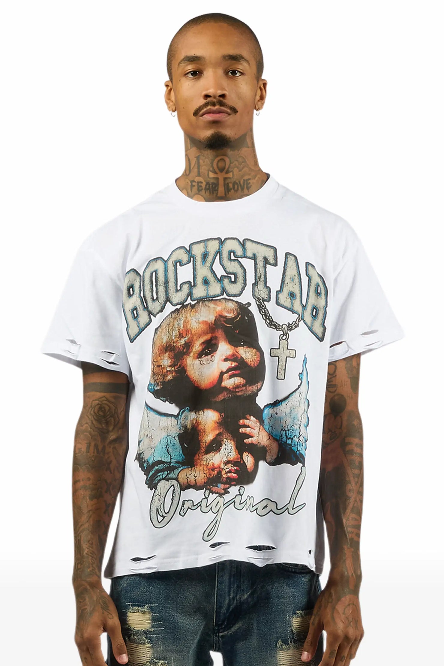 Dieter White Oversized Graphic T-Shirt