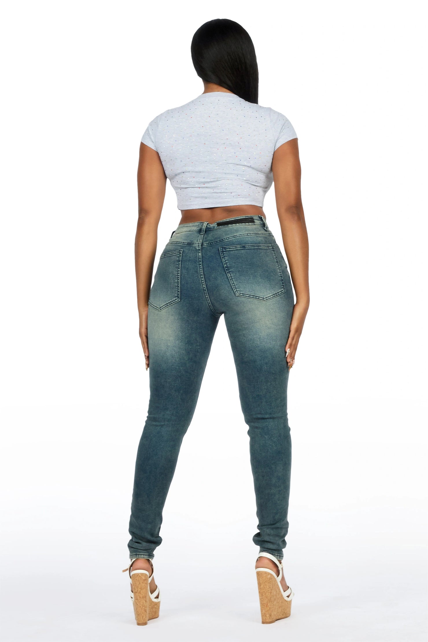 Keshona Tint Wash High Rise Stretch Skinny Jean