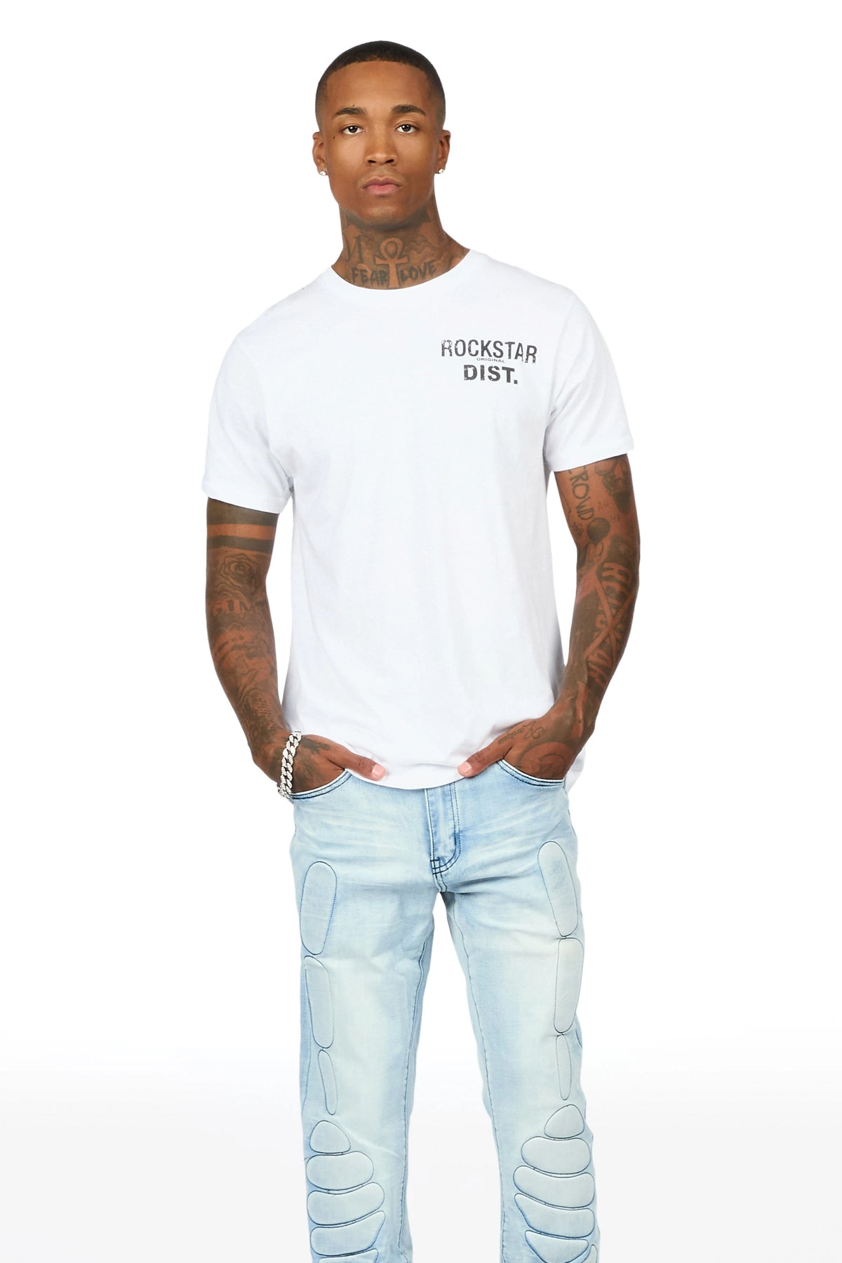 Racier Blue Stacked Fit Jean