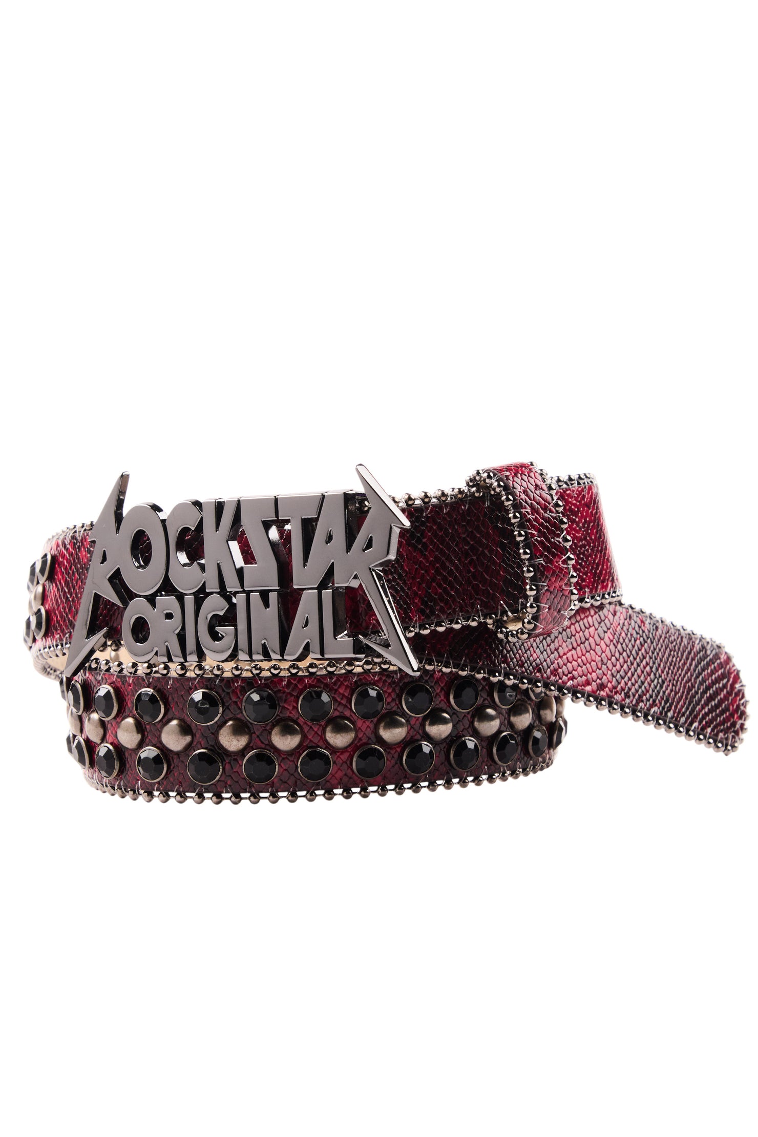 Boys Hawk Black/Red Rockstar Logo Belt