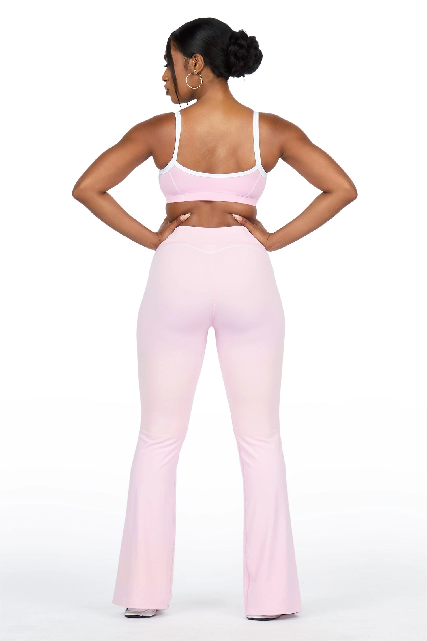 Keilana Pink Active Flare Pant Set