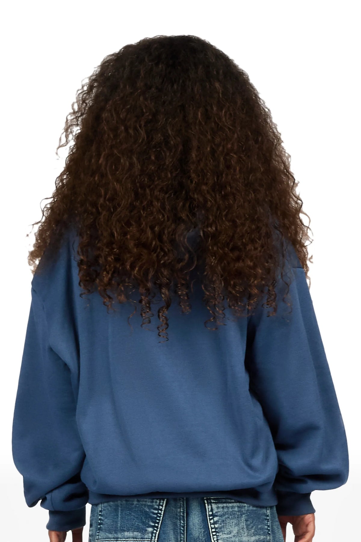 Girls Boryina Navy Zip Up Hoodie