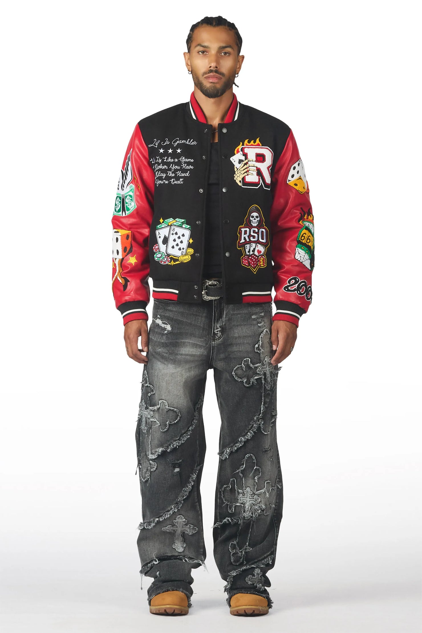 Krose Black Baggy Fit Jean