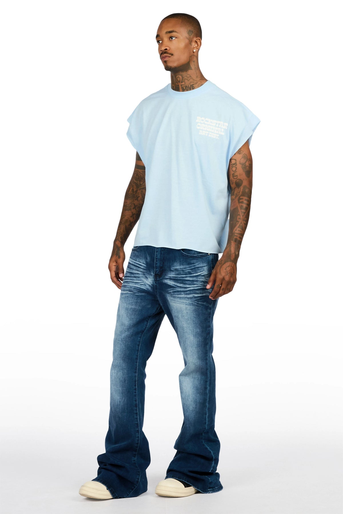 Lykes Dark Blue Super Flare Jeans