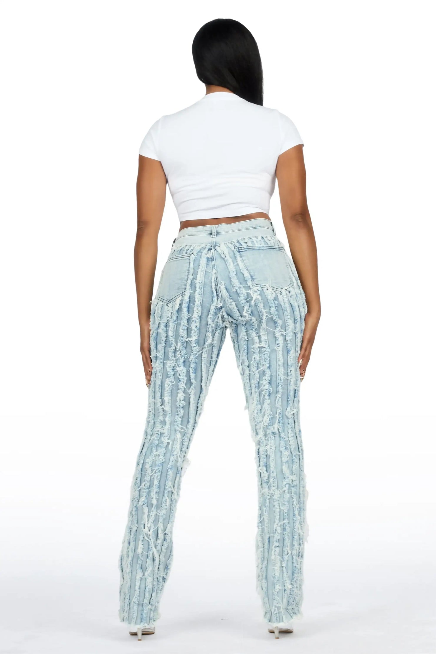 Natalia Light Med. Wash Stacked Flare Jean