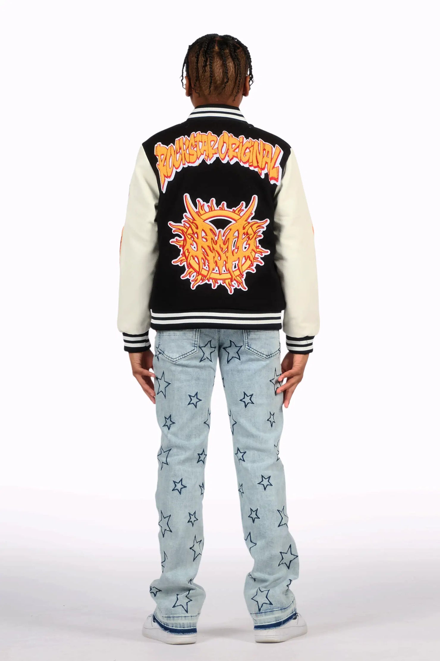 Boys Starship Light BLue Stacked Flare Jean
