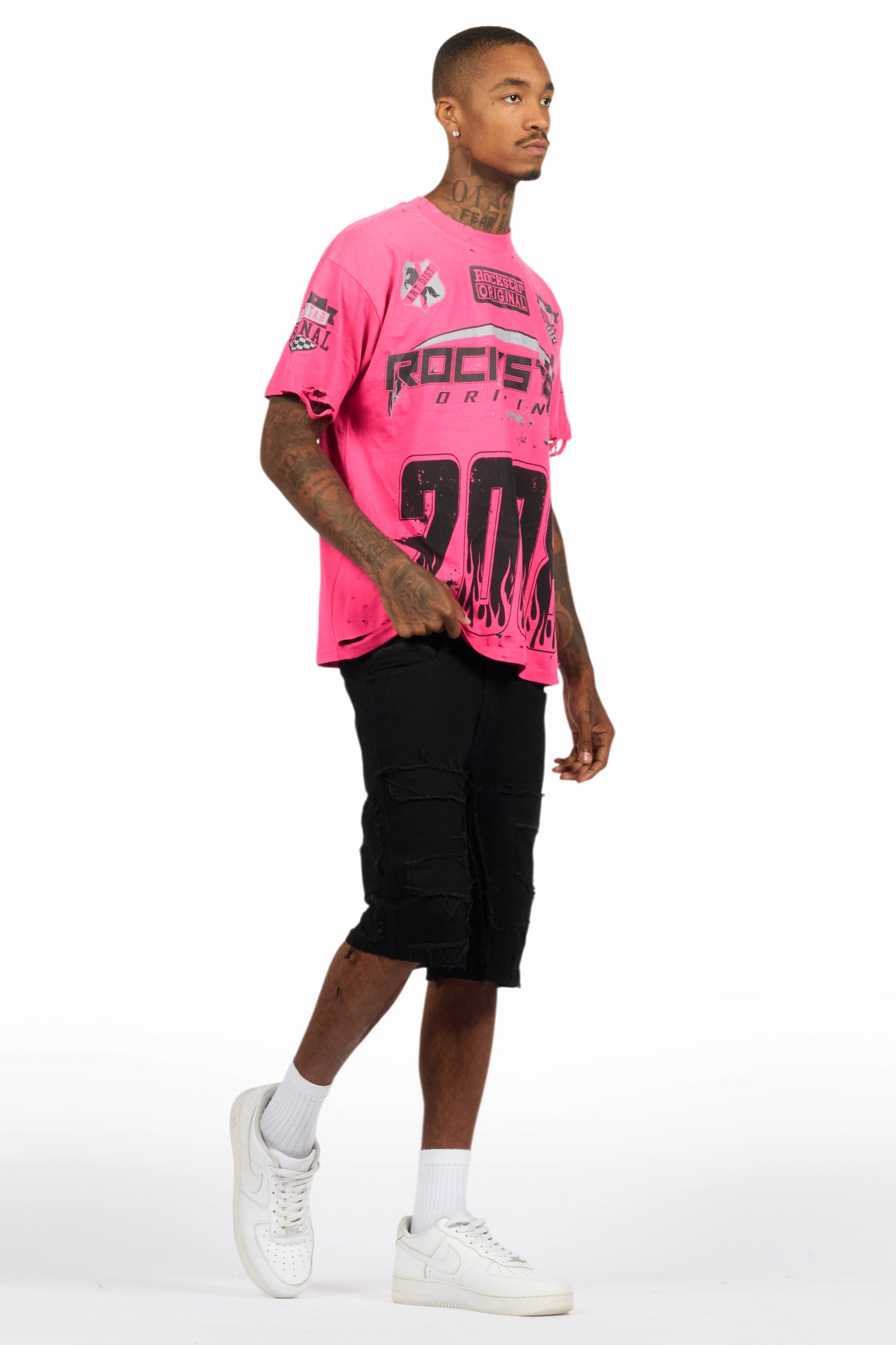 Shake Black Denim Short