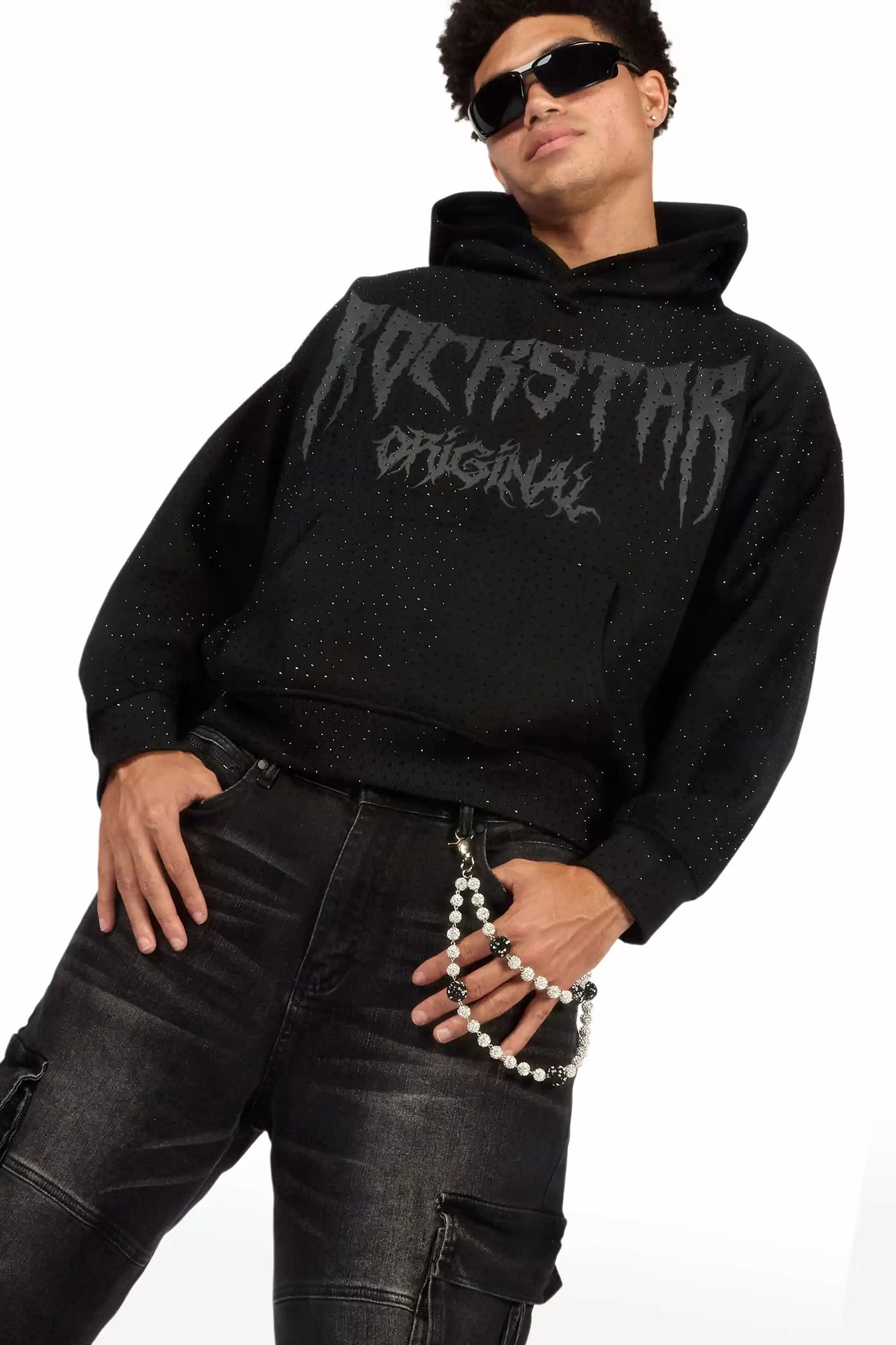 Baller White/Black Wallet Chain