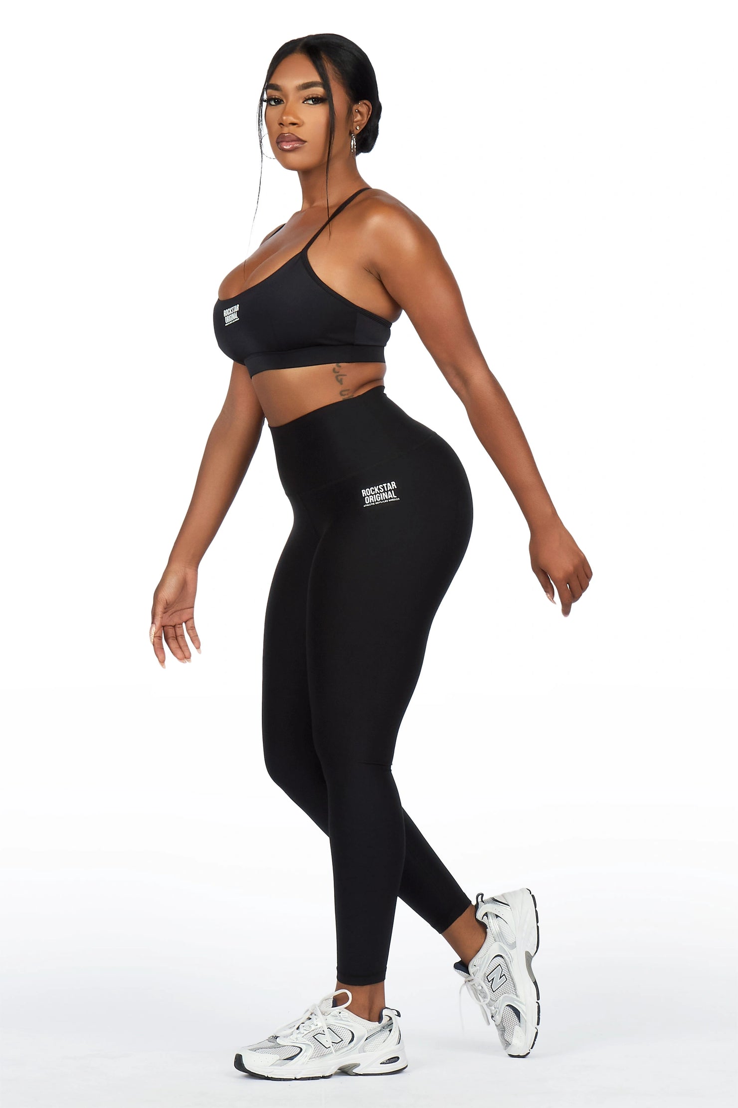 Donika Black Tank Active Legging Set