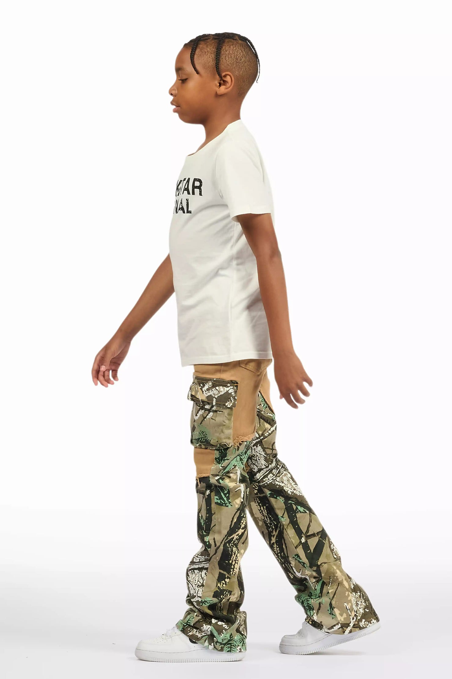 Boys Denka Beige Stacked Fit Jean