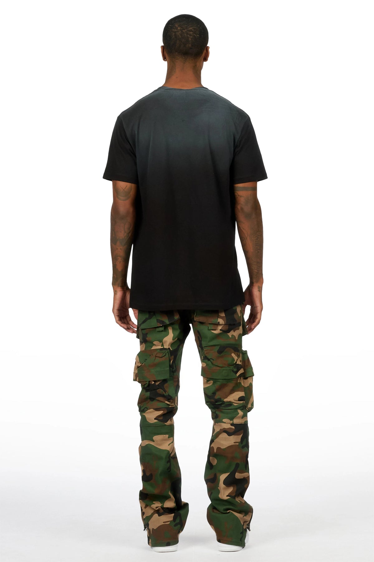 Shepard Camo Cargo Stacked Flare Jean