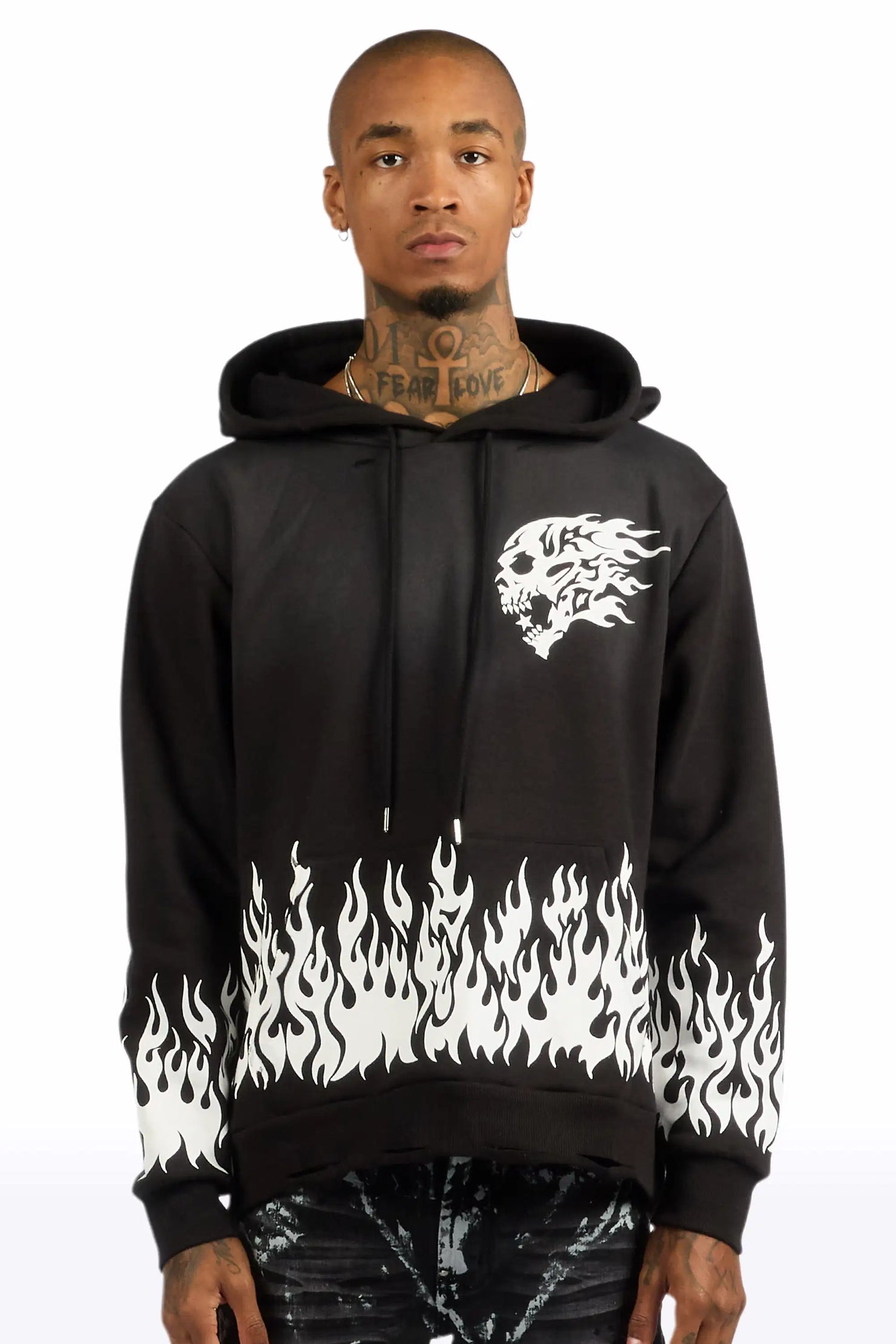 Bubble Black Graphic Relaxed Hoodie