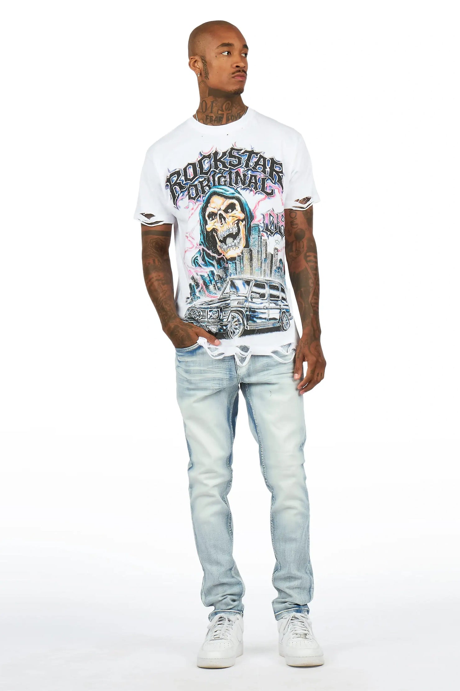 Jerell Light Sand Blue Slim Fit Jean