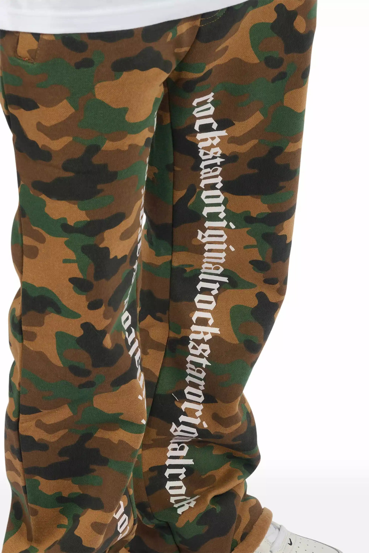 Boys Callie Faded Camo Stacked Flare Pants