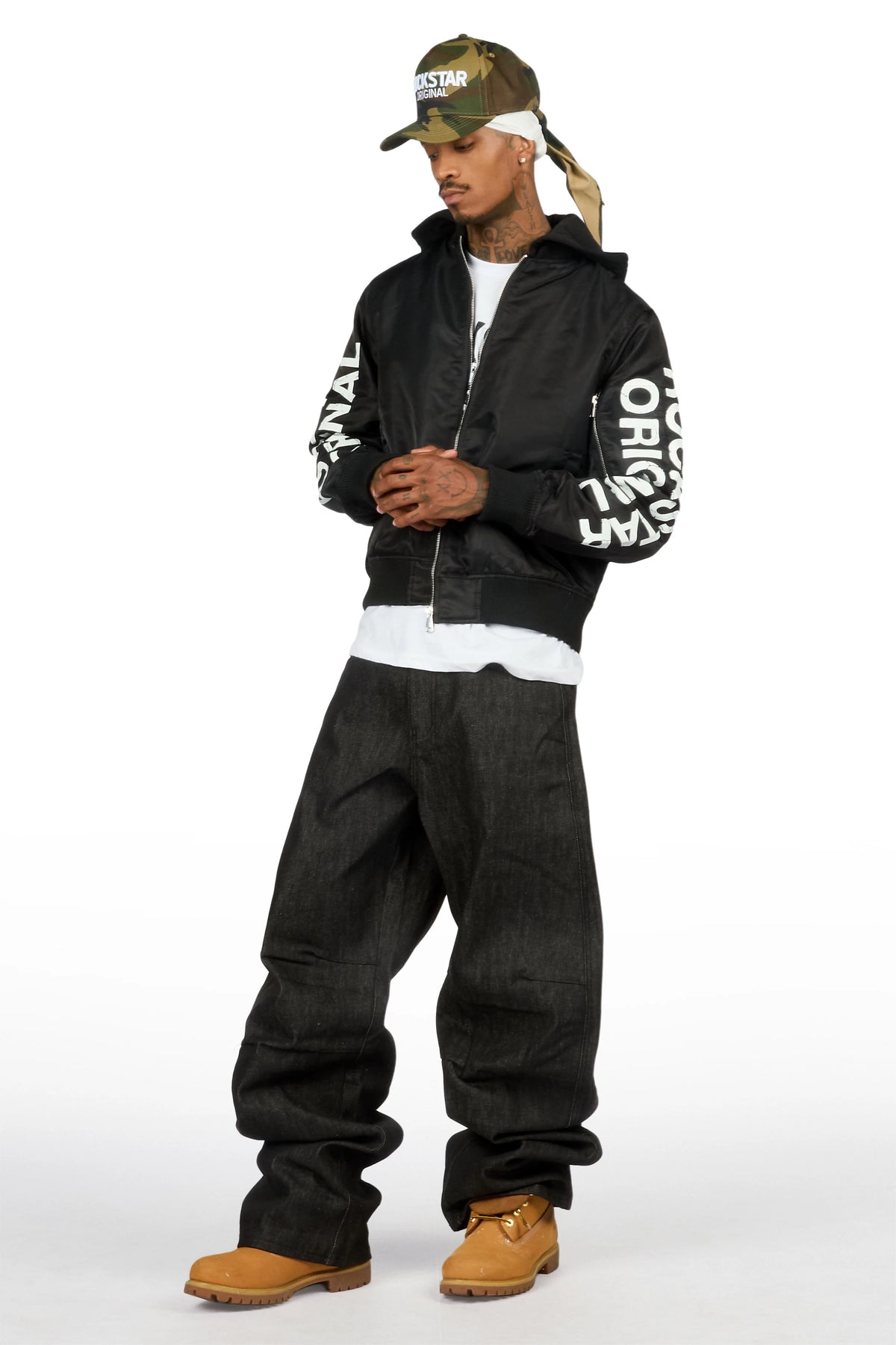 Fame Raw Black Barrel Fit Jean