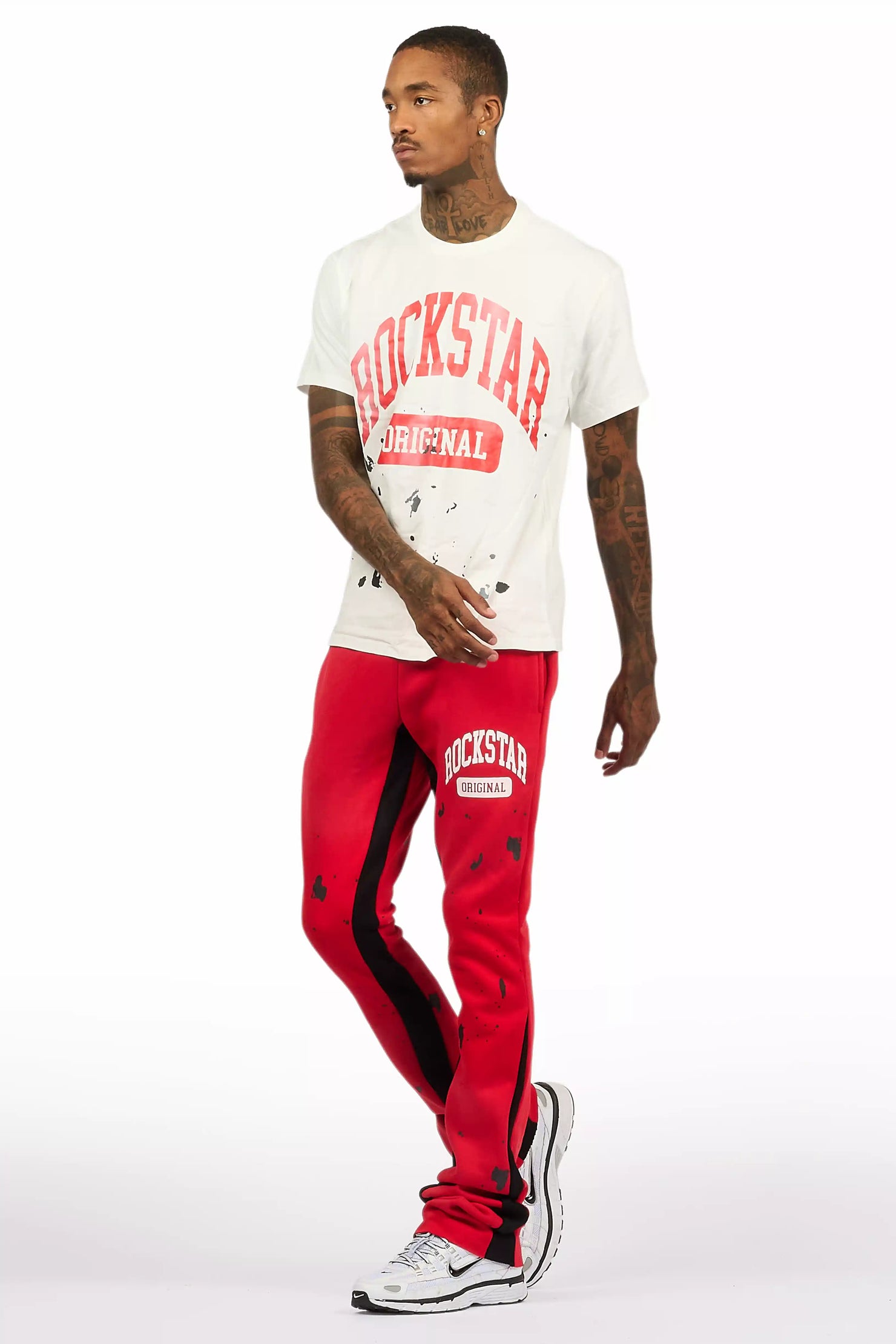 Rainer Red T-Shirt/Stacked Flare Track Set