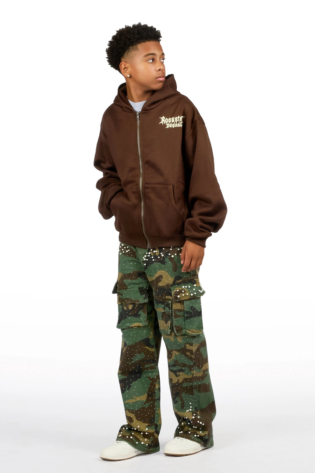Boys Bryx Camo Pearl Baggy Fit Jean