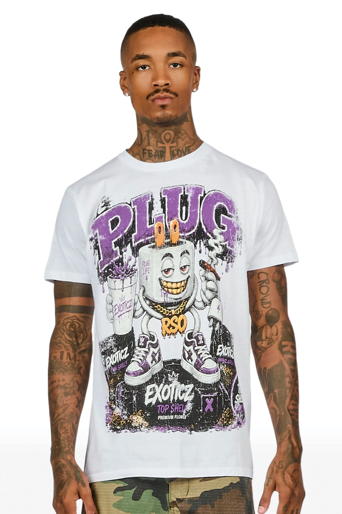 Voss White Oversized Graphic T-Shirt