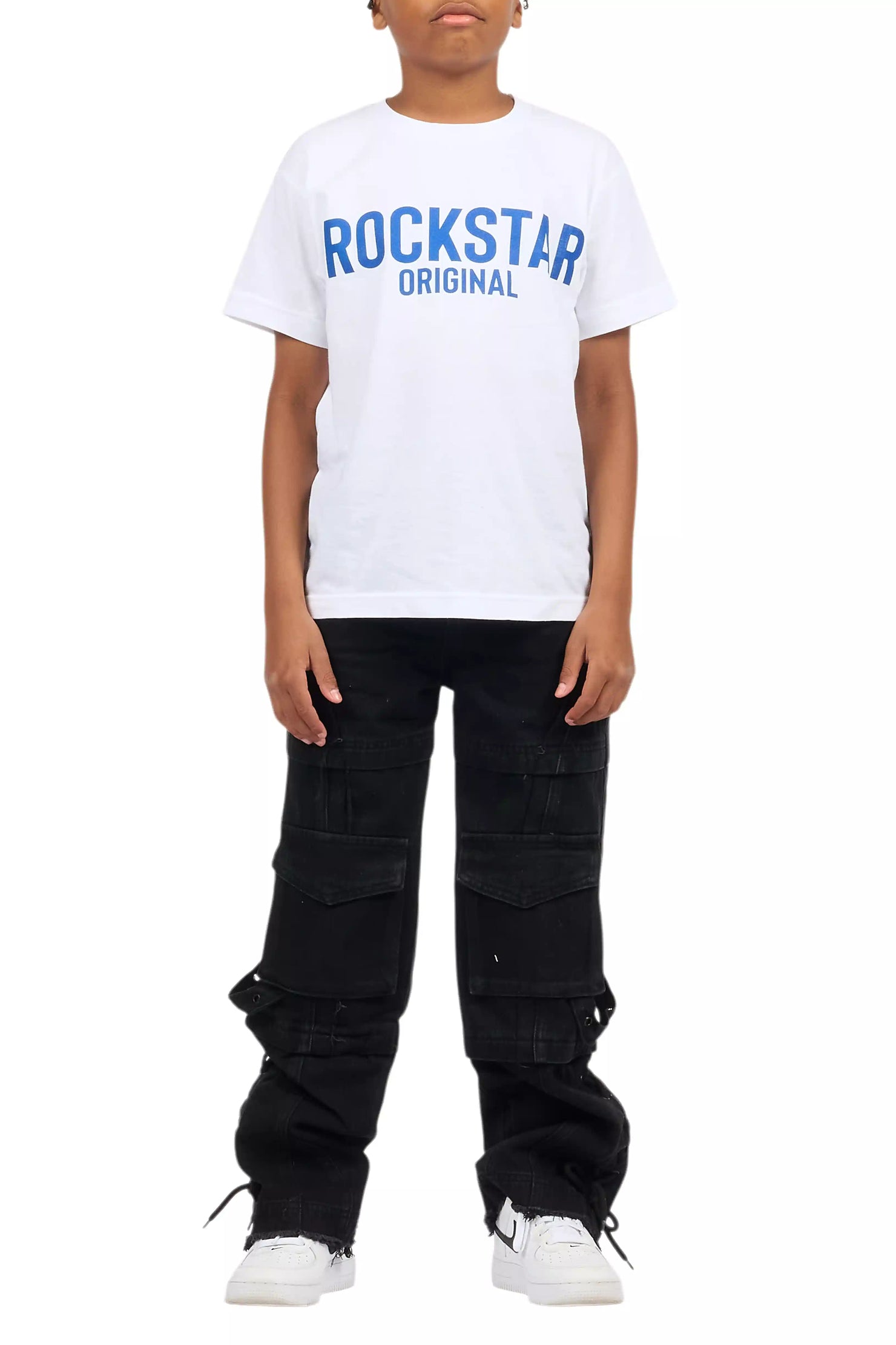 Boys Three Maxi Jet Black Baggy Fit Jean