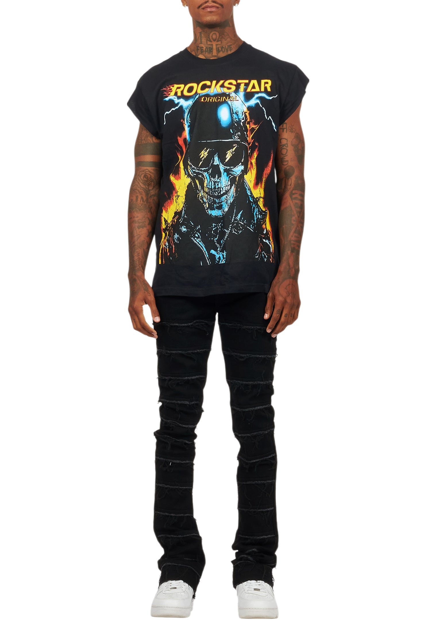 Balius Black Graphic Muscle T-Shirt