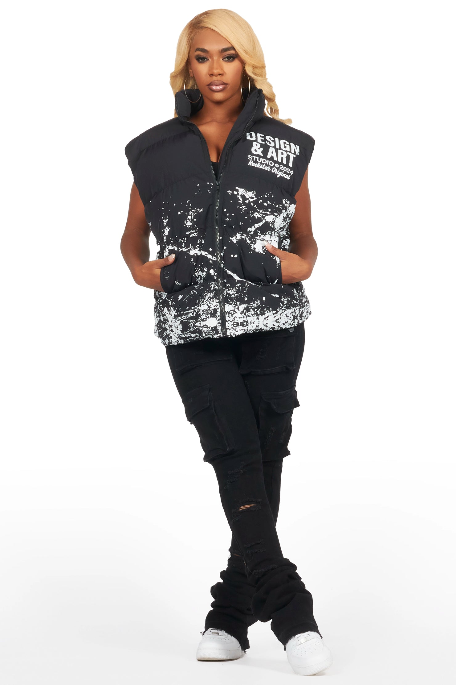 Lamanda Black Puffer Vest