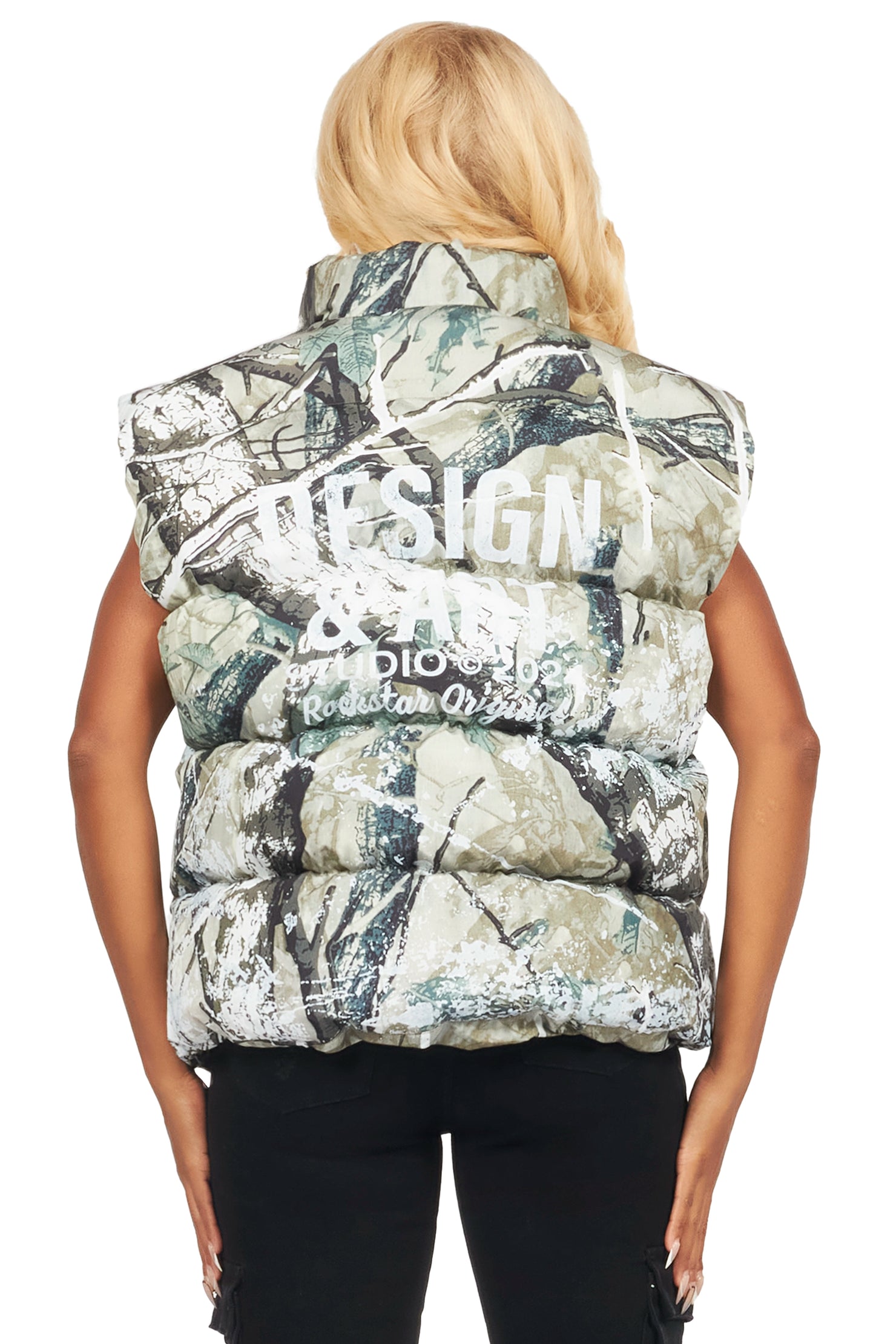 Lamanda Tree Camo Puffer Vest