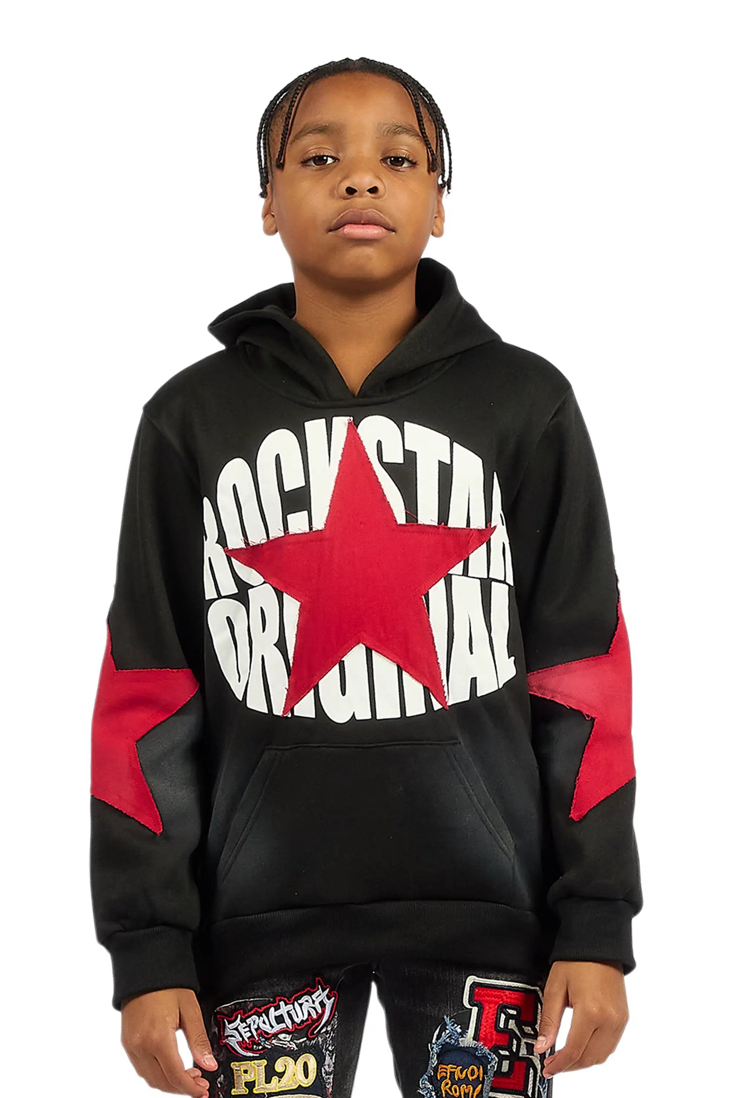 Boys States 2.0 Black Graphic Hoodie