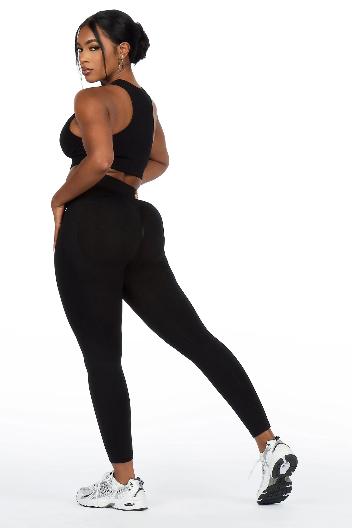 Brevyn Black Tank Active Legging Set