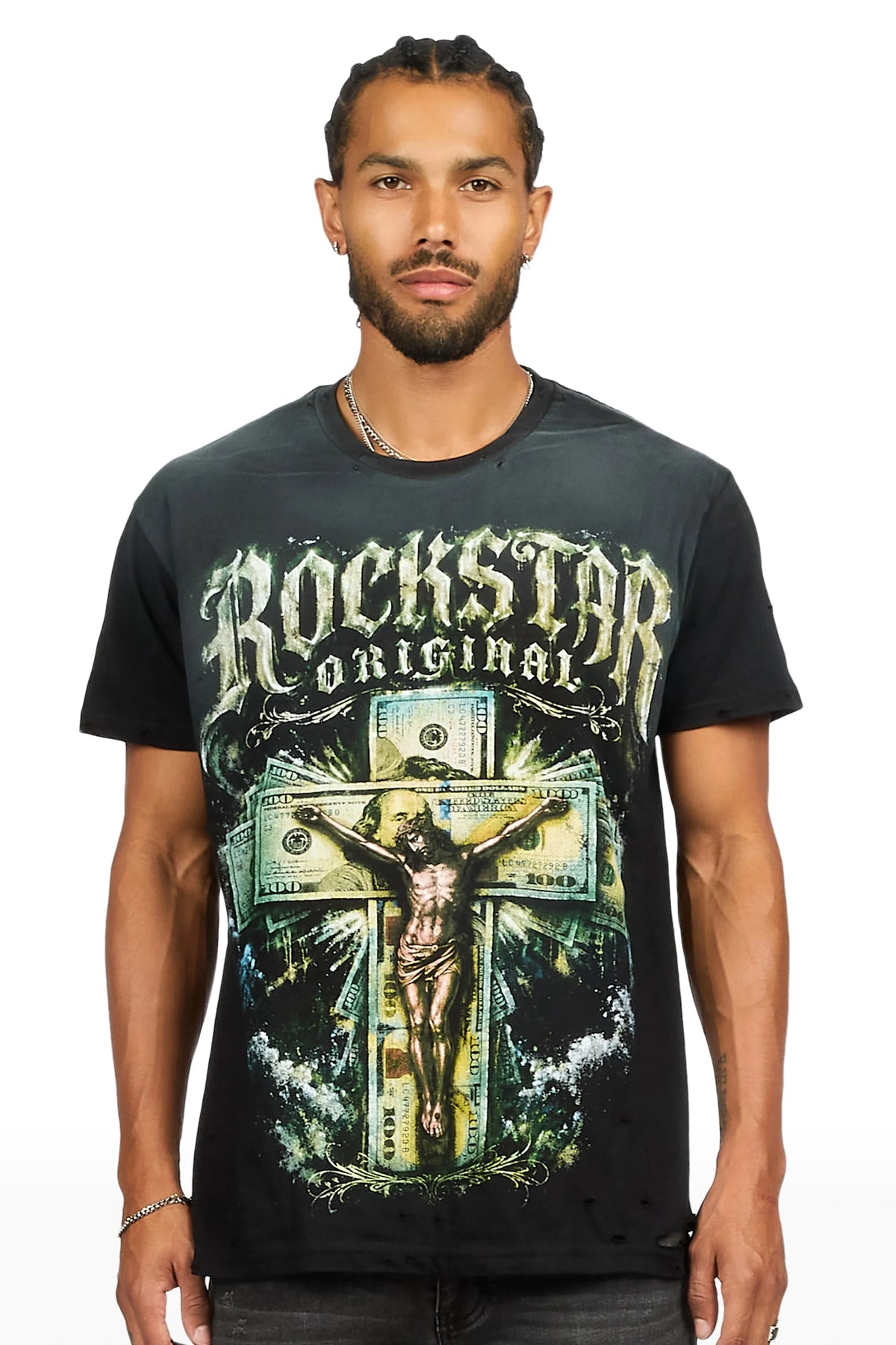 Torin Black Oversized Graphic T-Shirt