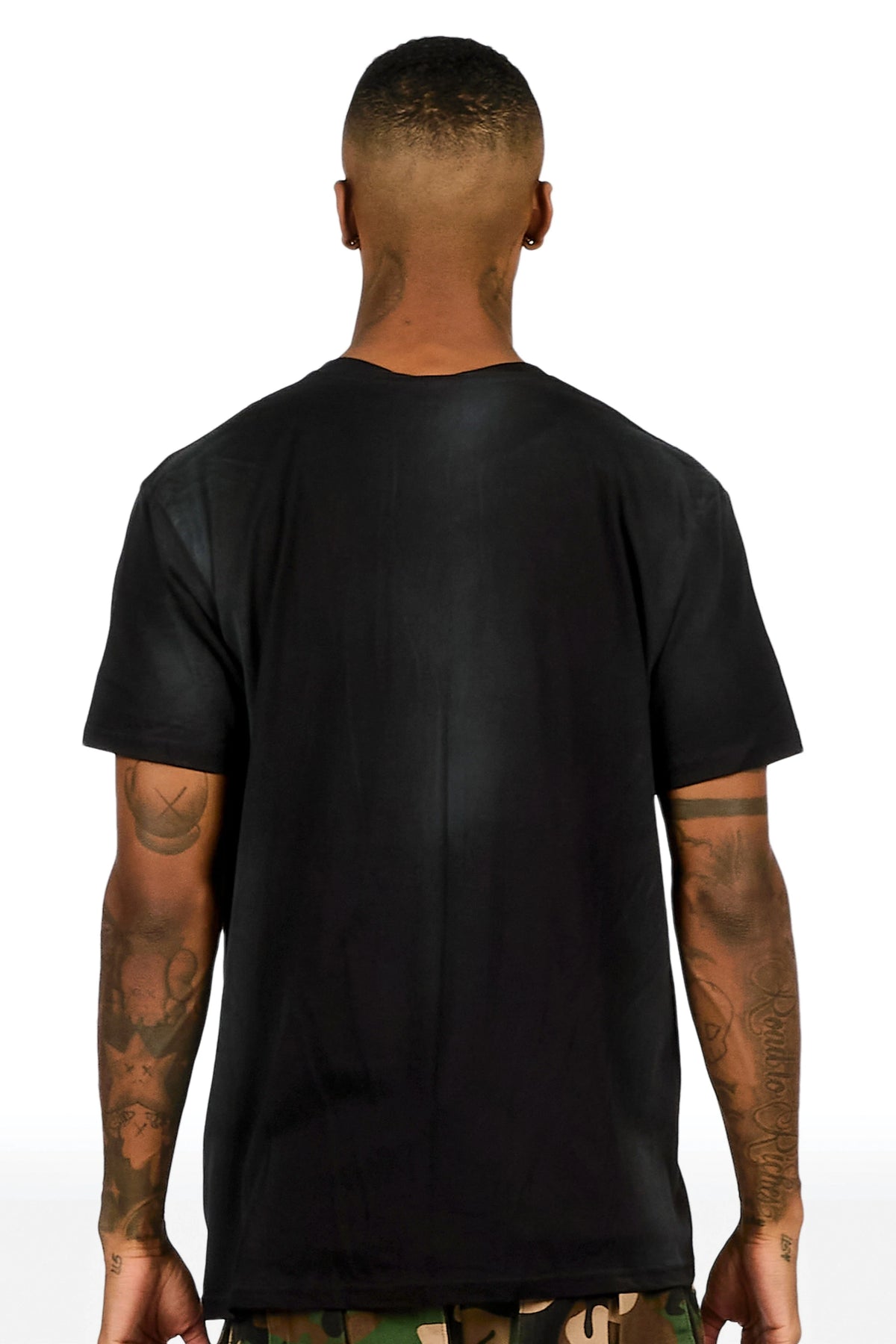 Sangrosary Black Oversized Graphic T-Shirt