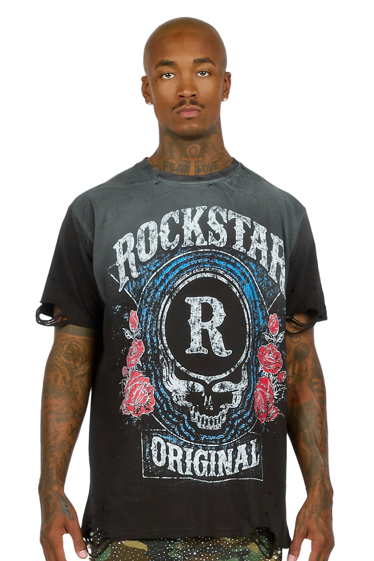 Hendry Black Oversized Graphic T-Shirt