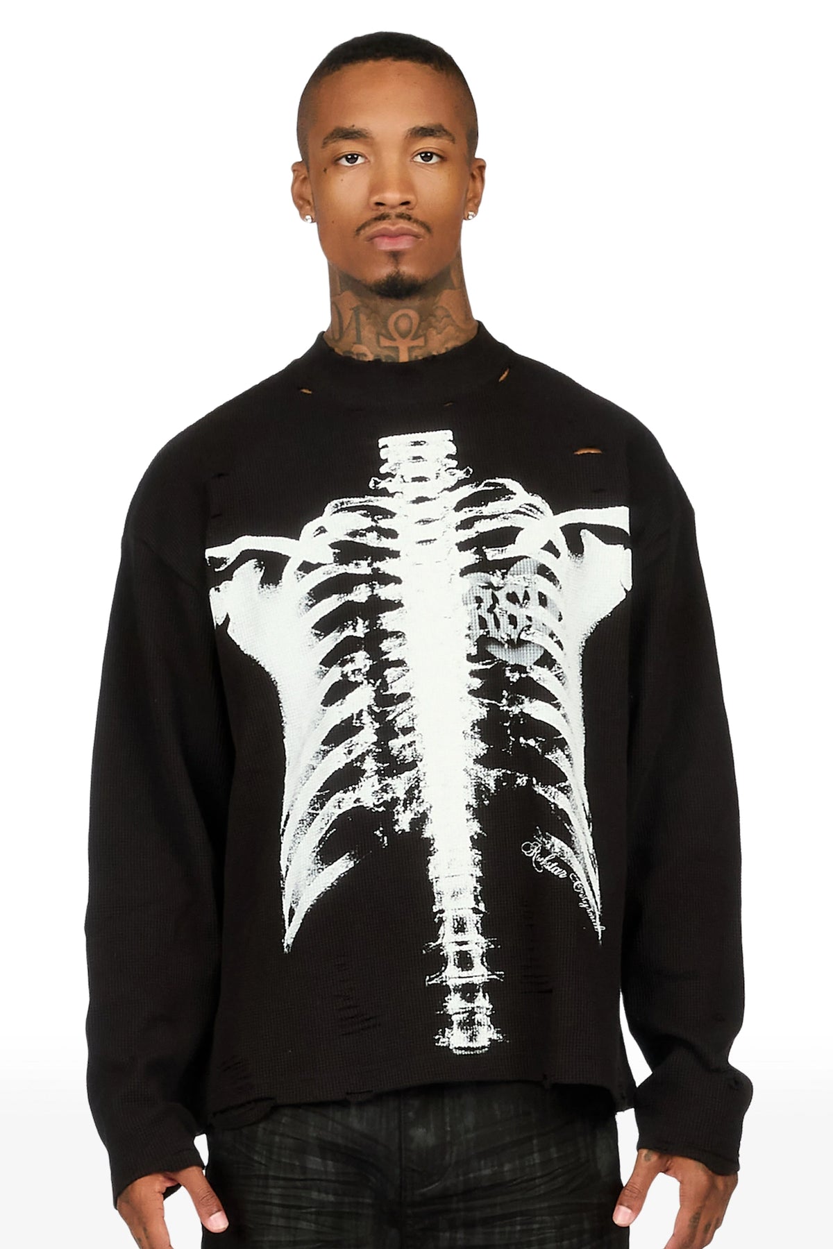 Caliz Black Thermal Long Sleeve T-Shirt