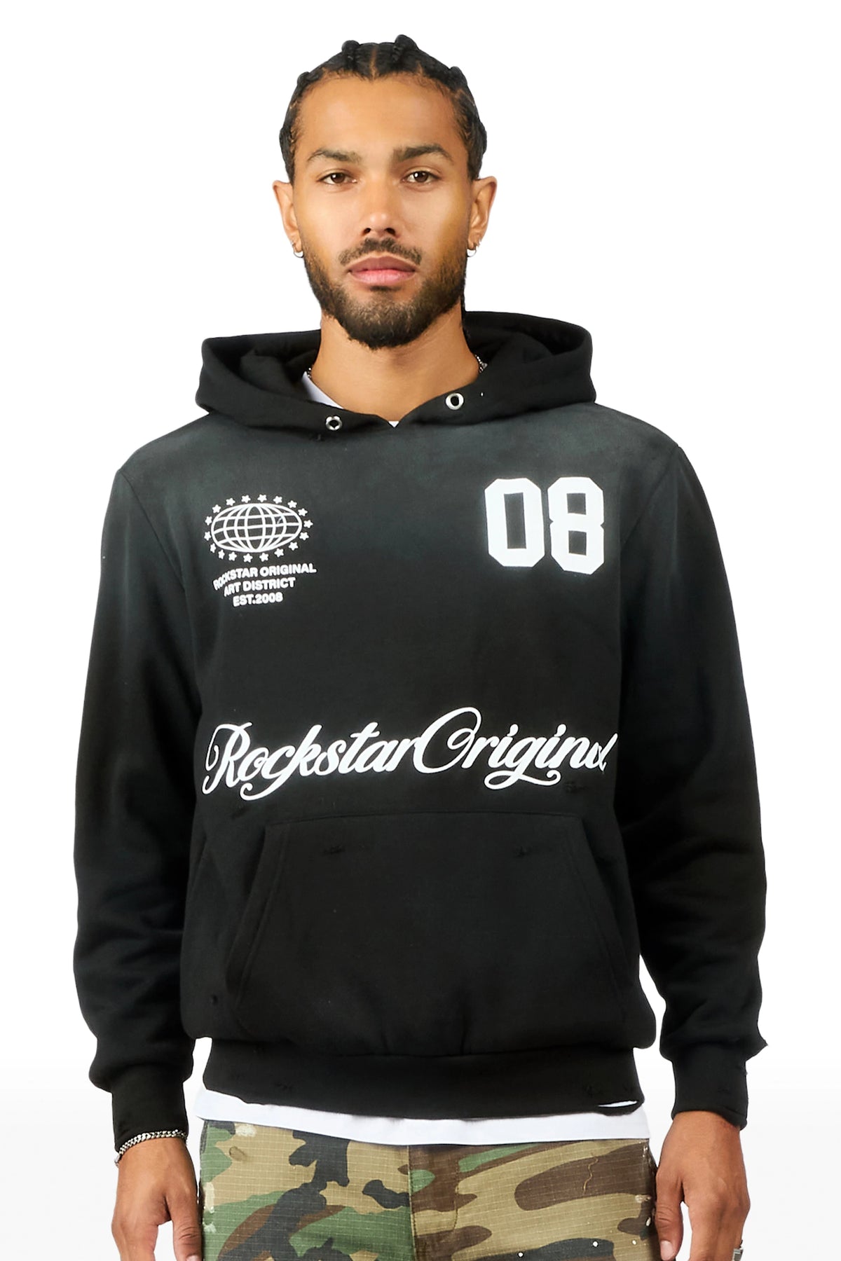 Posca Black Graphic Hoodie