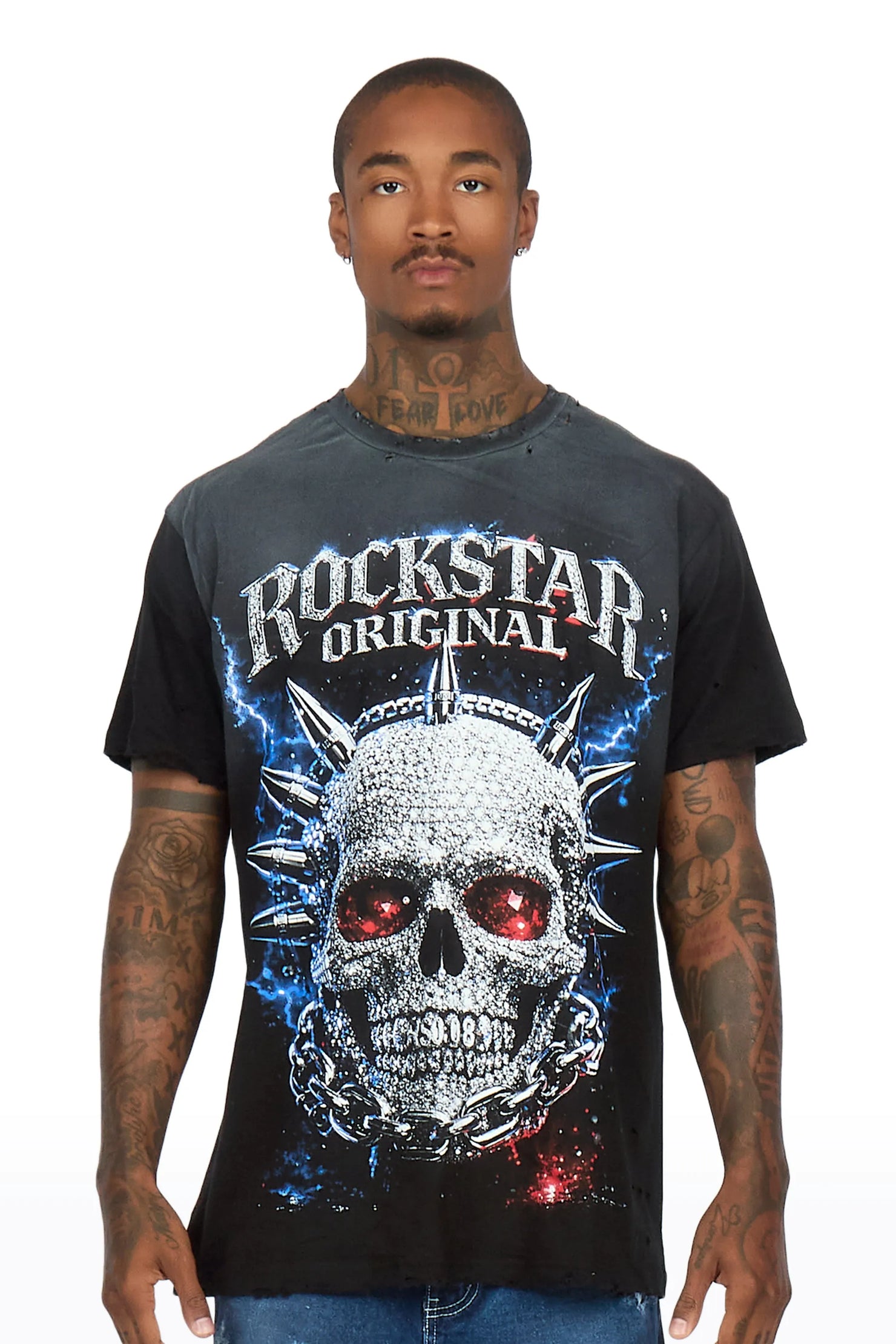Demetrice Black Oversized Graphic T-Shirt