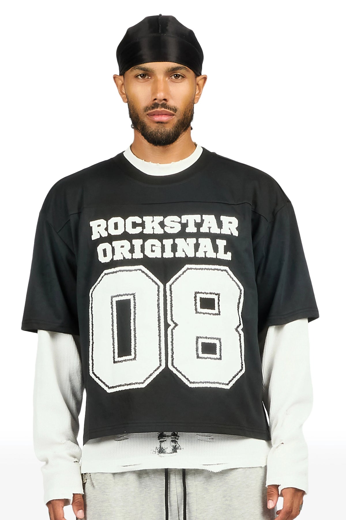 Dasar Black 3/4 Boxy Crop Tee