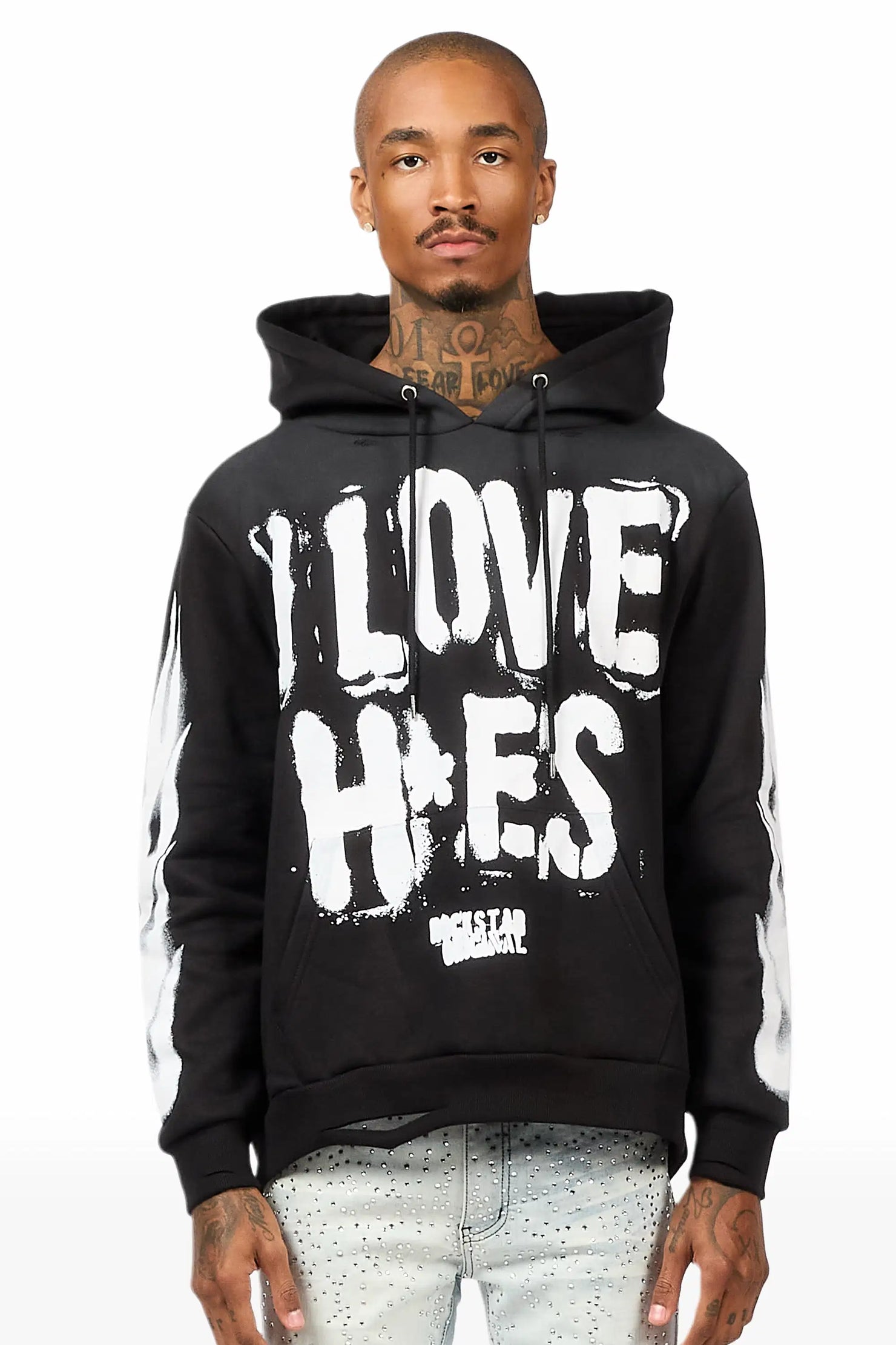 Banyan Black Graphic Relaxed Hoodie