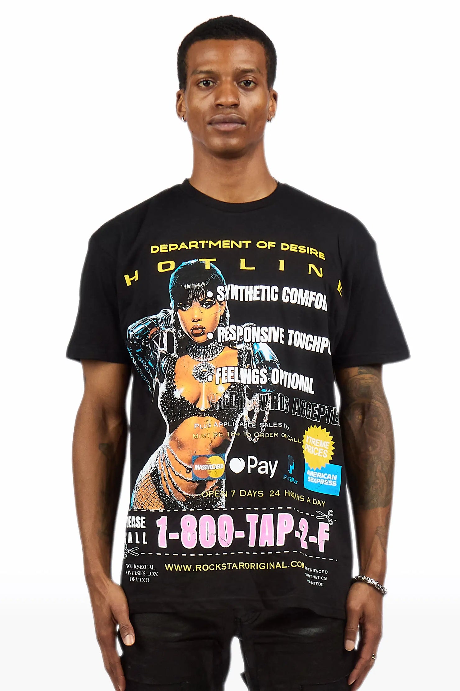 Druze Black Oversized Graphic T-Shirt