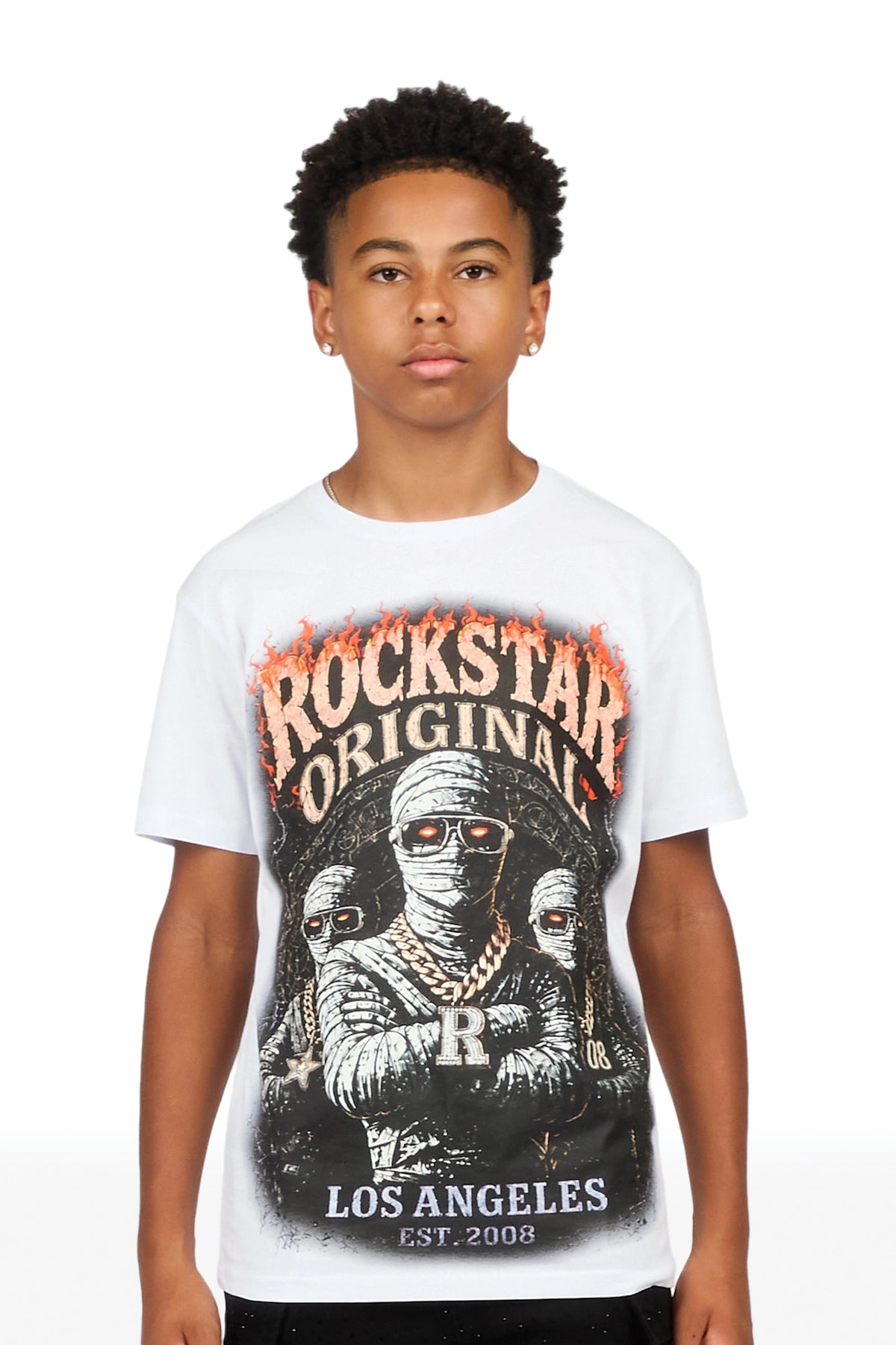 Boys Taunt White Grapchic T-Shirt