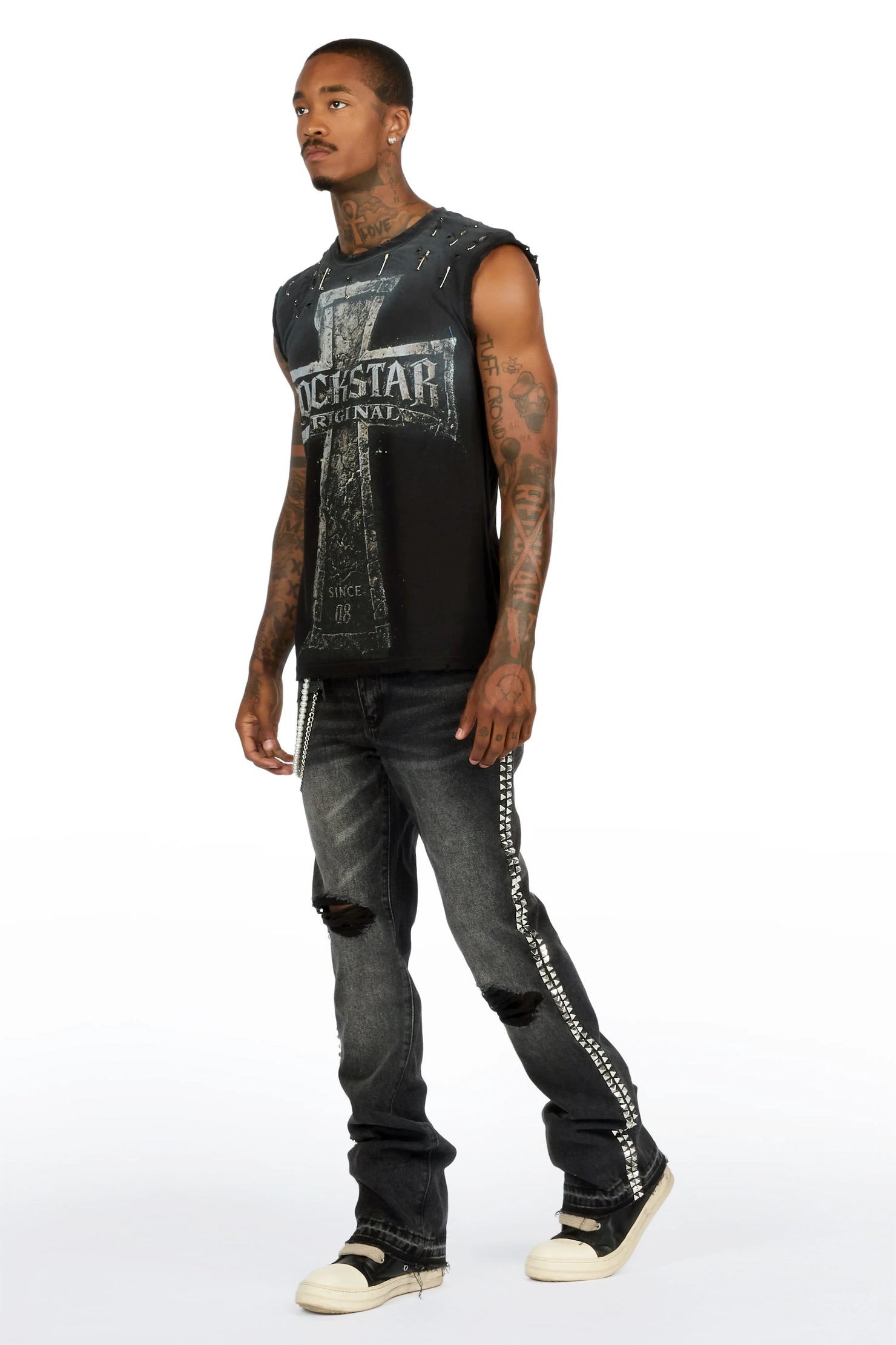 Tyce Black Pearl Stacked Fit Jean