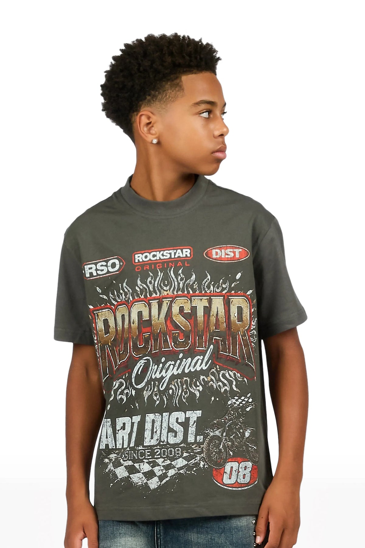 Boys Lewis Charcoal Graphic T-Shirt