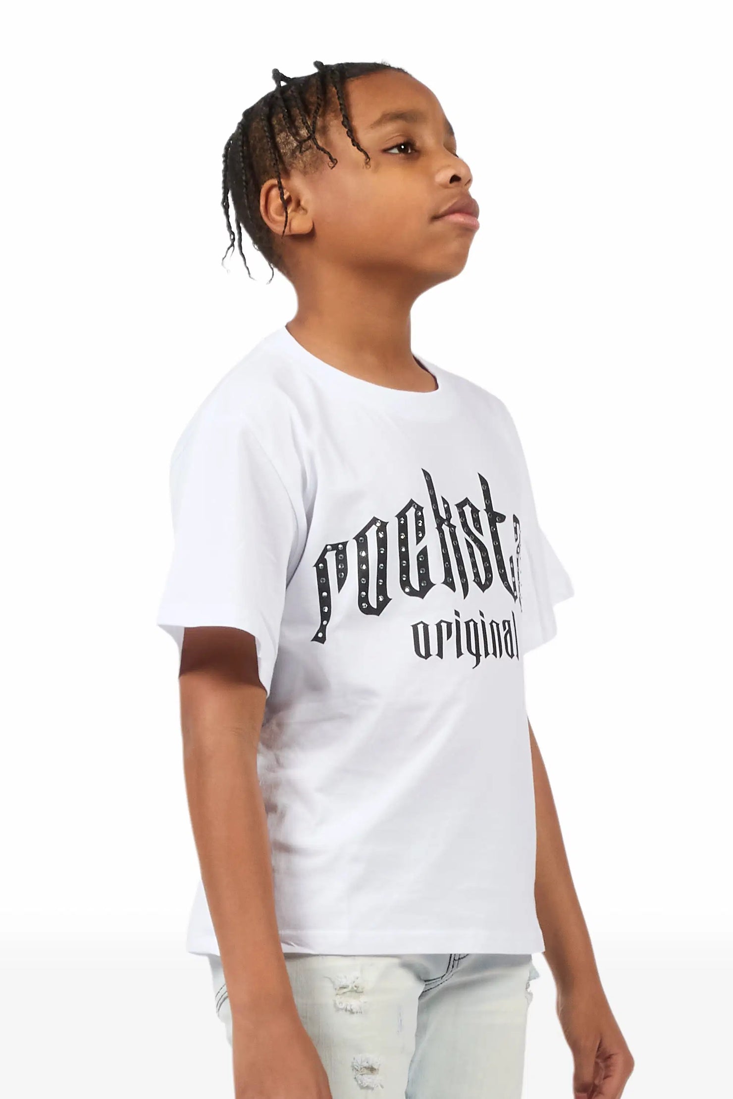 Boys Sherriso White Rhinestone T-Shirt