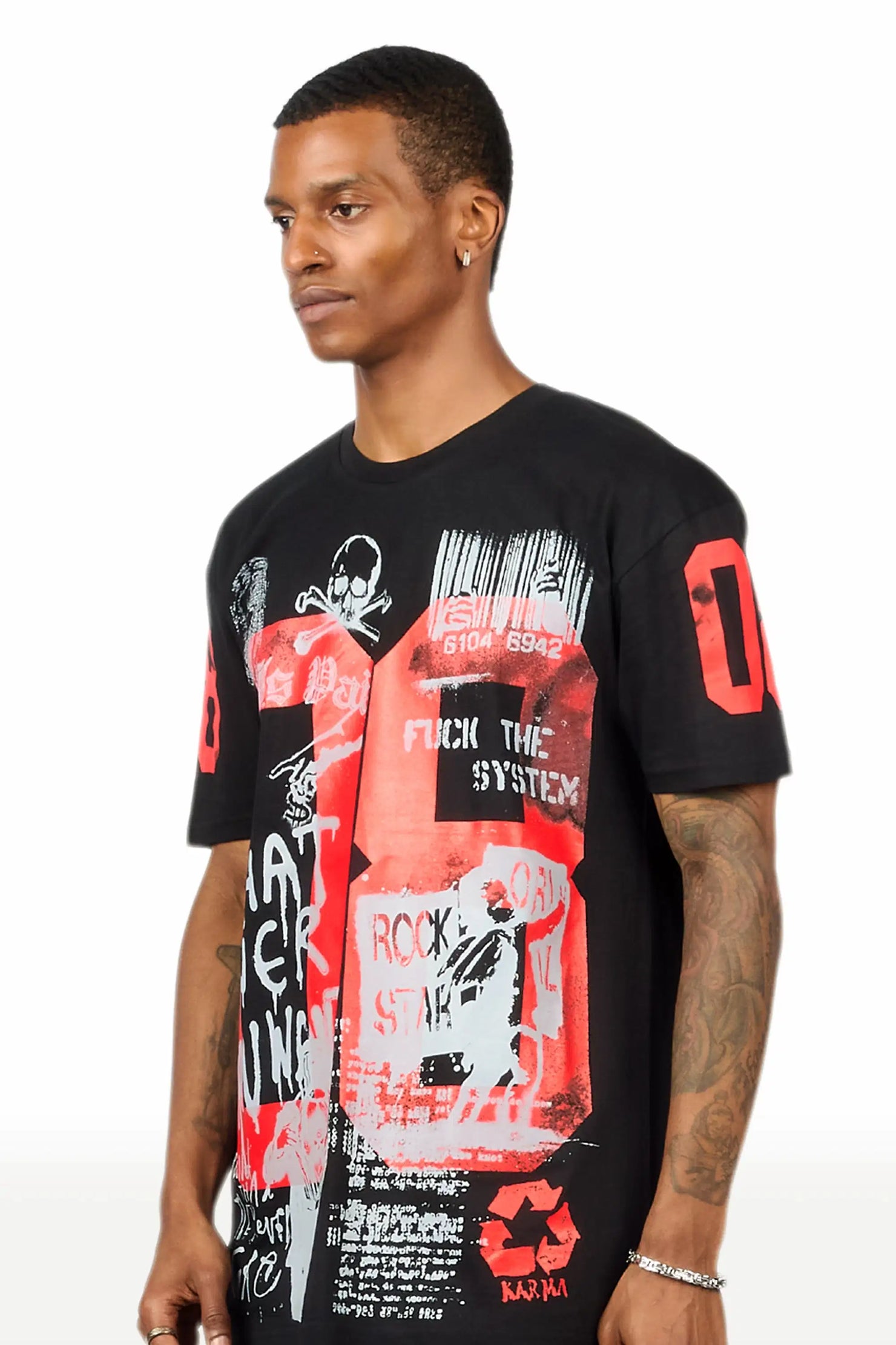 Grill 3.0 Black Oversized Graphic T-Shirt