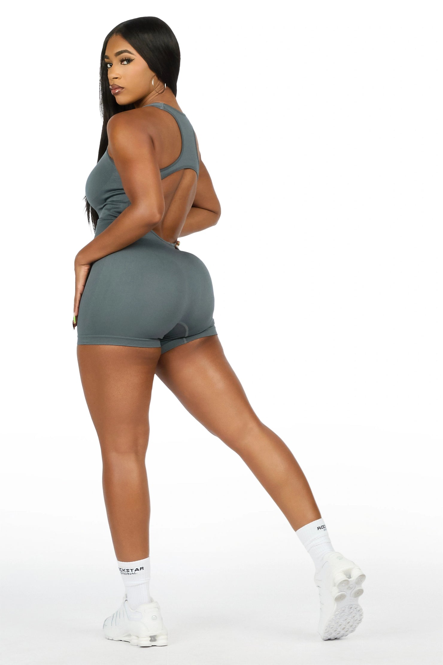 Sharissa Grey Active Romper